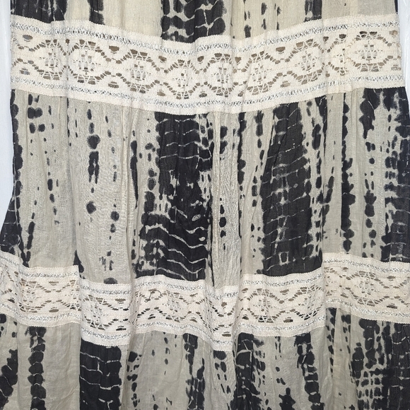 Forever 21 Tie Dye Ivory Maxi Dress Size Small - Picture 2 of 7